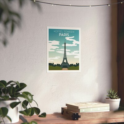 Eiffel Tower Paris France Premium Matte Travel Poster - image2